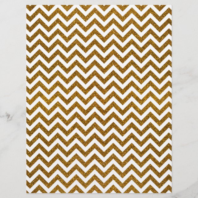 Elegant goudfaux glitter chevron patroon (Voorkant)