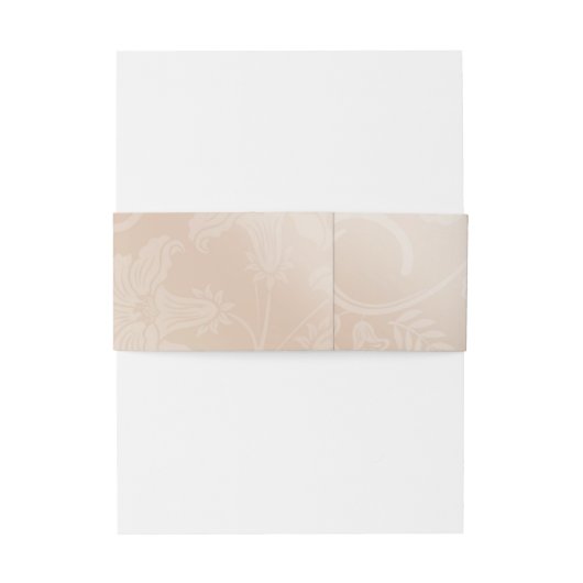 Elegant goudfloraal Band met Roos Uitnodigingen Wikkel (Achterkant Voorbeeld)