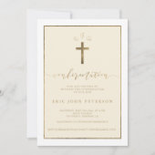 Elegant goudfolie, bevestiging monogram kaart (Voorkant)