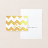 Elegant goudfolie Chevron bedankje Kaart (Display)