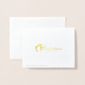 Elegant goudfolie Dank u Folie Kaart (Met envelop)