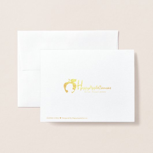 Elegant goudfolie Dank u Folie Kaart (Met envelop)