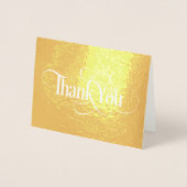 Elegant goudfolie Dank u Folie Kaart (Voorkant)