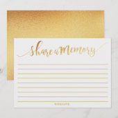 Elegant goudfolie Deel een Memory Kaart (Voorkant / Achterkant)