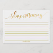 Elegant goudfolie Deel een Memory Kaart (Voorkant)