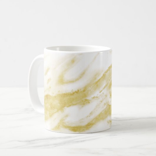 Elegant goudfolie marmer koffiemok (Voorkant links)