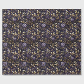 Elegant goudfolie op Paarse: vakantiepapier Cadeaupapier (Vlak)