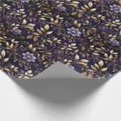 Elegant goudfolie op Paarse: vakantiepapier Cadeaupapier (Hoek)