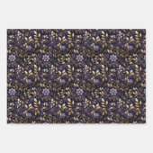 Elegant goudfolie op Paarse: vakantiepapier Inpakpapier Vel (Voorkant)