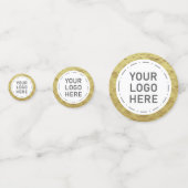 Elegant goudfolie Uw Logo of Afbeelding Confetti (Achterkanten)