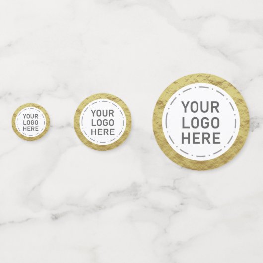 Elegant goudfolie Uw Logo of Afbeelding Confetti (Achterkanten)