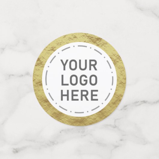 Elegant goudfolie Uw Logo of Afbeelding Confetti (Kleine voorkant)