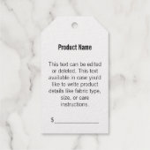 Elegant Goudfolie Uw Logo Sjabloon Prijs Label (Achterkant)