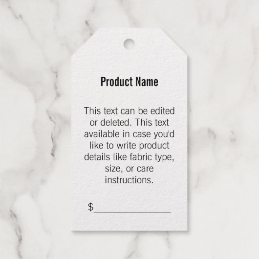 Elegant Goudfolie Uw Logo Sjabloon Prijs Label (Achterkant)