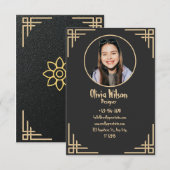 Elegant goudfolie Visitekaartje Informatiekaartje (Voorkant / Achterkant)