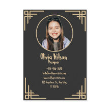 Elegant goudfolie Visitekaartje