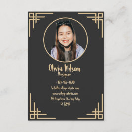 Elegant goudfolie Visitekaartje Informatiekaartje