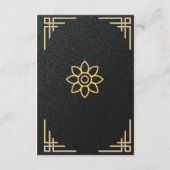 Elegant goudfolie Visitekaartje Informatiekaartje (Achterkant)