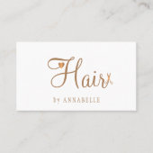 Elegant goudglanskapsalon afsprakenkaartje (Voorkant)