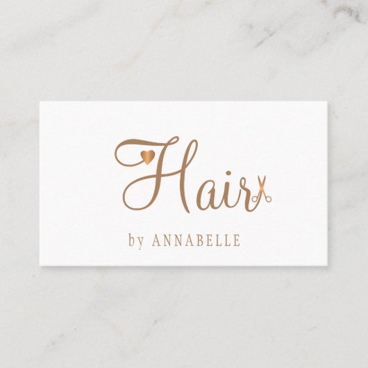 Elegant goudglanskapsalon afsprakenkaartje (Voorkant)