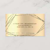 Elegant goudglitter lijsten nagels visitekaartje (Achterkant)