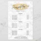 Elegant goudglitter marmer make-up artiest flyer (Voorkant)