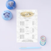 Elegant goudglitter marmer make-up artiest flyer (Enkel)