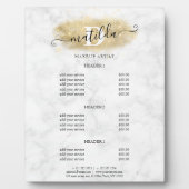 Elegant goudglitter marmer make-up artiest fotoplaat (Voorkant)