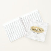 Elegant goudglitter marmer make-up artiest notitieboek (Binnen)