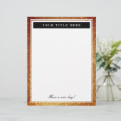 Elegant goudglitter print papier voor kantoorbenod (Staand voorkant)