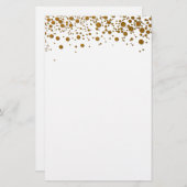 Elegant goudglitter Stationery Briefpapier (Voorkant / Achterkant)