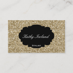 Elegant goudglitter visitekaartje