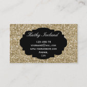 Elegant goudglitter visitekaartje (Achterkant)