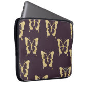 elegant goudglittervlinder laptop sleeve (Voorkant Rechts)