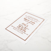 Elegant goudgrenzen minimalistisch folie uitnodiging (Gedraaid)