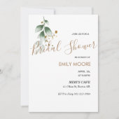 Elegant goudgroen moderne bruid kaart (Voorkant)