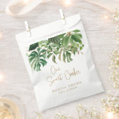 Elegant goudgroen Tropisch modern Afstuderen Bedankzakje (Geknipt)