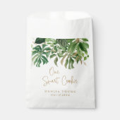 Elegant goudgroen Tropisch modern Afstuderen Bedankzakje (Voorkant)