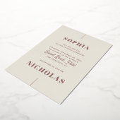 Elegant goudivoor blaast moderne typografie bruilo folie uitnodiging (Gedraaid)