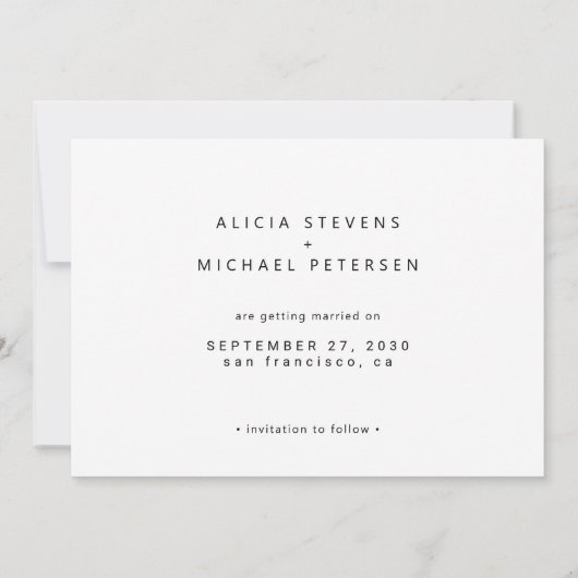 Elegant goudkalligrafie, foto bruiloft save the date (Achterkant)