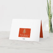 Elegant goudkerstboom feestdagen kaart (Achterkant)