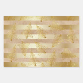 Elegant goudkerstpatroon inpakpapier vel (Voorkant 2)