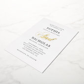 Elegant goudklassiek calligrafiescript bruiloft folie uitnodiging (Gedraaid)