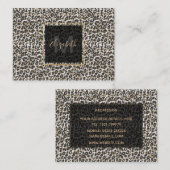 Elegant goudluipspatroon visitekaartje (Voorkant / Achterkant)