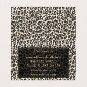 Elegant goudluipspatroon visitekaartje (Binnenkant ongevouwen)