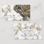 Elegant goudmarmer roos professional visitekaartje (Voorkant / Achterkant)