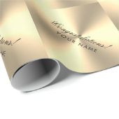 Elegant goudmetallisch glansmiddel gepersonaliseer cadeaupapier (Rol Hoek)