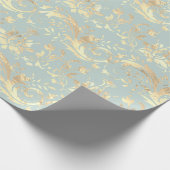 Elegant  goudmijndemaspatroon cadeaupapier (Hoek)