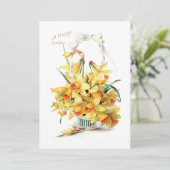 Elegant  goudpaasdrogers feestdagenkaart (Staand voorkant)