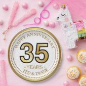 Elegant goudpapier Bord met bewerkbare tekst (Feest)